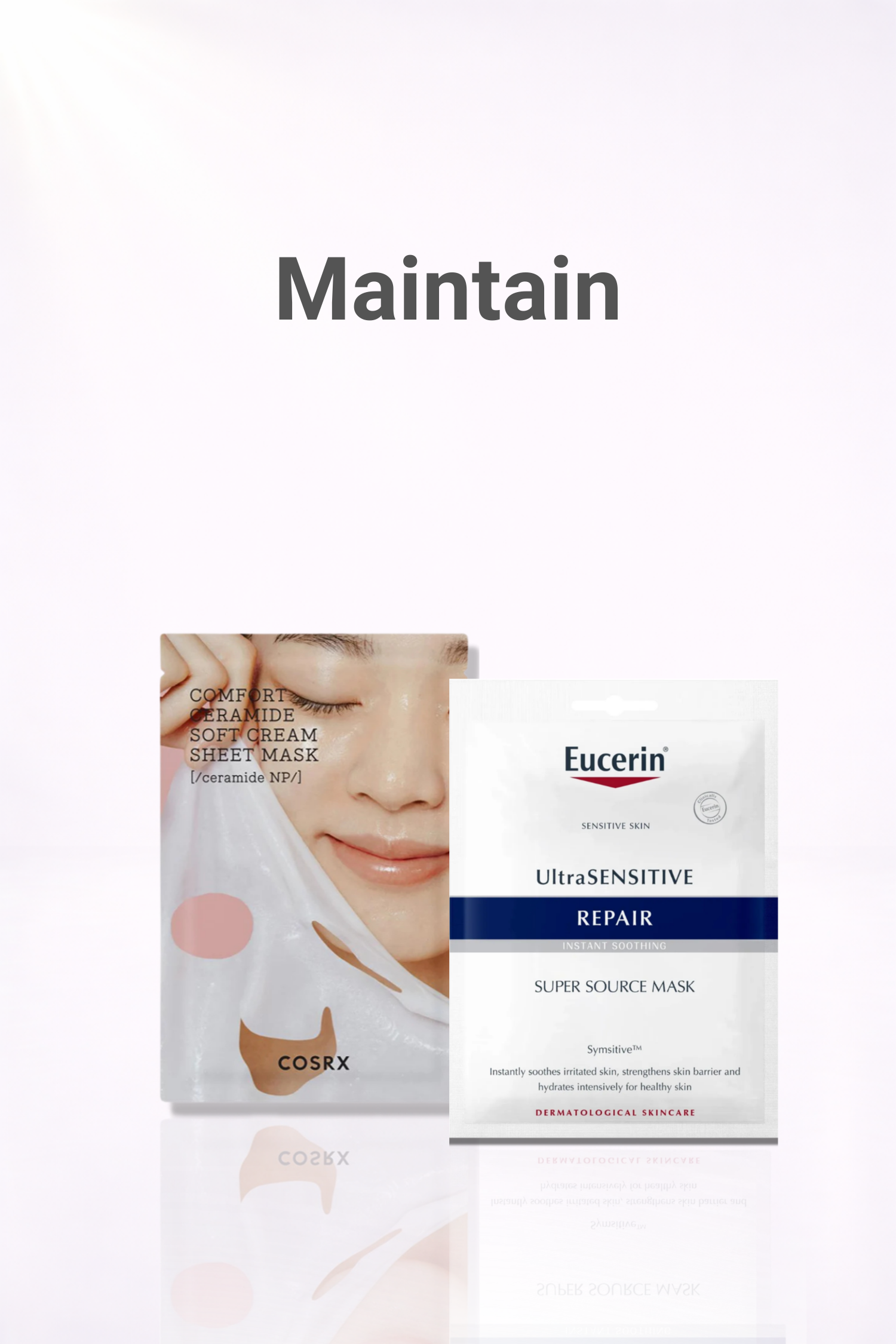 Step 3 maintain sheet mask in the Korean calm and soothing ritual for barrier support