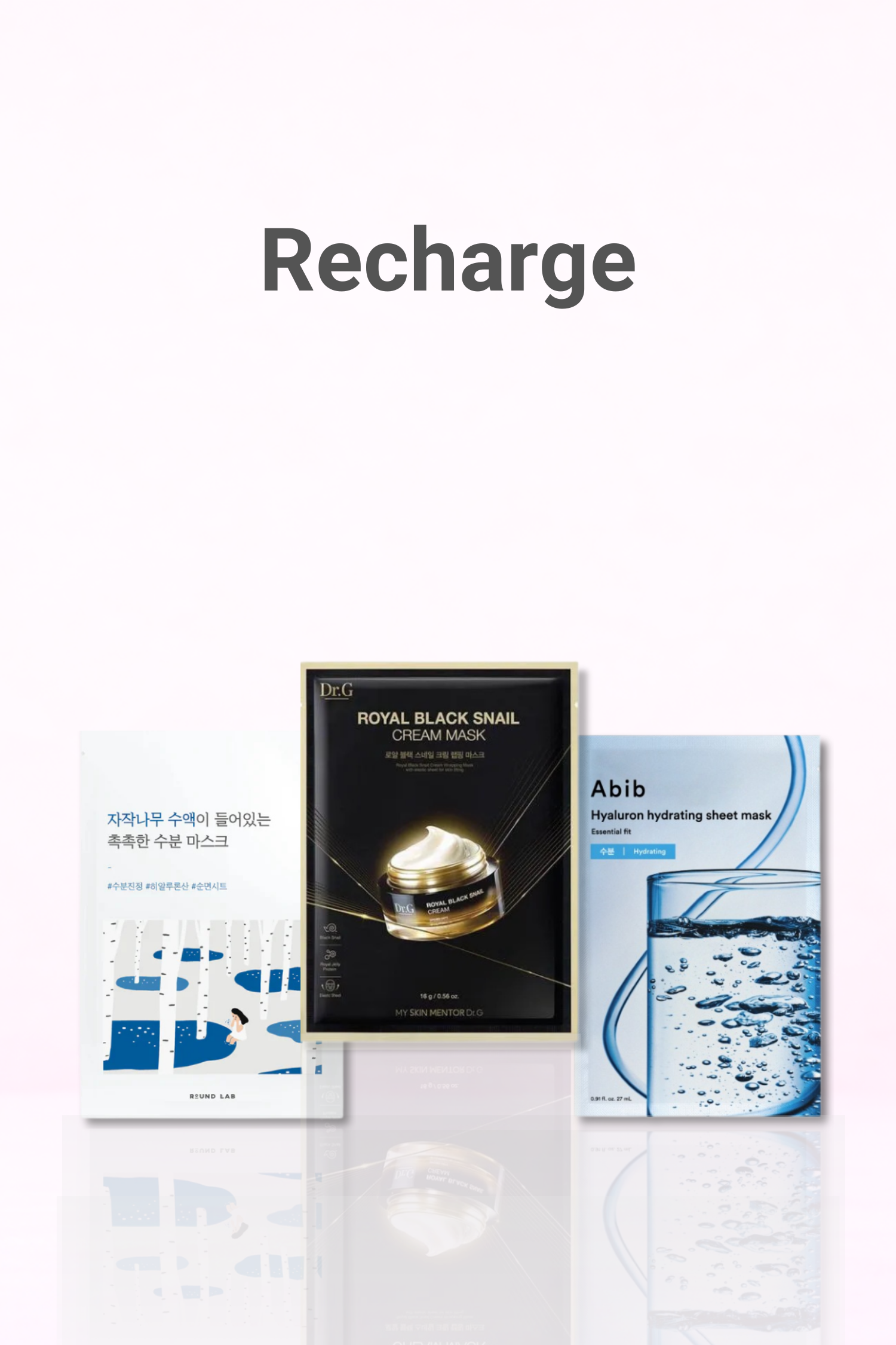 Step 2 recharge sheet mask in the Korean travel reset ritual to replenish hydration and refresh tired-looking skin